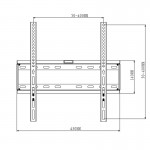Fits Panasonic TV model TX-55FZ802B Black Flat Slim Fitting TV Bracket
