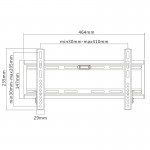 Fits Panasonic TV model TX-32GS352B Black Flat Slim Fitting TV Bracket