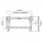 Fits Panasonic TV model TX-32AS520B Black Tilting TV Bracket