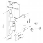 Fits Panasonic TV model TX-L24X6B Silver Swivel & Tilt TV Bracket