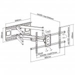 Fits Panasonic TV model TX-65HZ1500B Black Swivel & Tilt TV Bracket