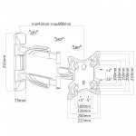 Fits Panasonic TV model TX-50JX800BZ Black Swivel & Tilt TV Bracket