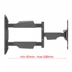 Fits Panasonic TV model TX-50JX800BZ Black Swivel & Tilt TV Bracket
