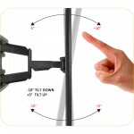 Fits Panasonic TV model TX-P42VT20B Black Swivel & Tilt TV Bracket
