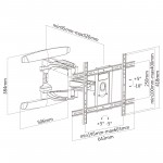 Fits Panasonic TV model TX-P42VT20B Black Swivel & Tilt TV Bracket