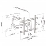 Fits Panasonic TV model TV-55Z95AEB Black Swivel & Tilt TV Bracket