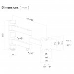 Fits Panasonic TV model TB-32S40AEY Black Swivel & Tilt TV Bracket