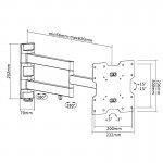 Fits Panasonic TV model TX-24D302B Black Swivel & Tilt TV Bracket