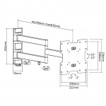 Fits Panasonic TV model TX-L42E30B Silver Swivel & Tilt TV Bracket