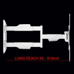 Fits Panasonic TV model TX-32D302B White Swivel & Tilt TV Bracket