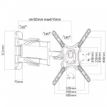 Fits Panasonic TV model TX-32D302B White Swivel & Tilt TV Bracket