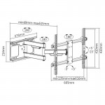 Fits Panasonic TV model TX-L42S10B Black Swivel & Tilt TV Bracket