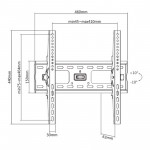 Fits Panasonic TV model TX-P50XT50B Black Tilting TV Bracket