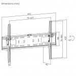 Fits Panasonic TV model TV-55W95AEB Black Tilting TV Bracket