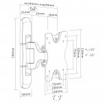 Fits Panasonic TV model TV-32S55AEY Black Swivel & Tilt TV Bracket