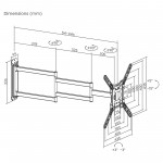 Fits Panasonic TV model TX-L32G20B Black Swivel & Tilt TV Bracket