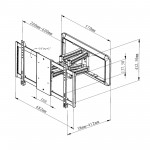 Fits Panasonic TV model TX-50HX585B Black Swivel & Tilt TV Bracket