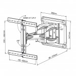 Fits Panasonic TV model TX-65CS620B Black Swivel & Tilt TV Bracket