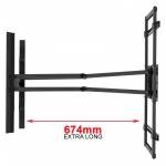 Fits Panasonic TV model TX-65CX410B Dark Grey Swivel & Tilt TV Bracket