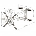 Fits Panasonic TV model TX-L47ET60B Black Swivel & Tilt TV Bracket