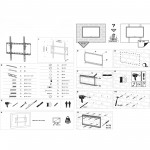 Fits Panasonic TV model TV-48Z90AEB Black Tilting TV Bracket